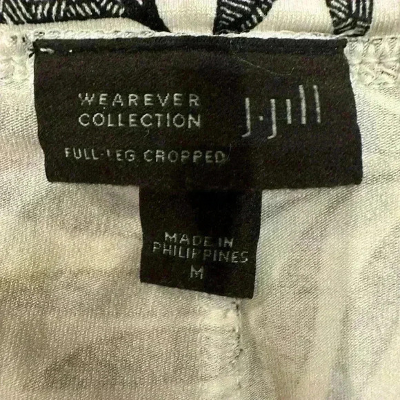 J. Jill Wear Everywhere Wide Leg Cropped Cotton Knit Pull On Pants Size 14 - Picture 4 of 6